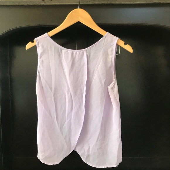 Flowy sheer lavender tank top - Picture 3 of 3